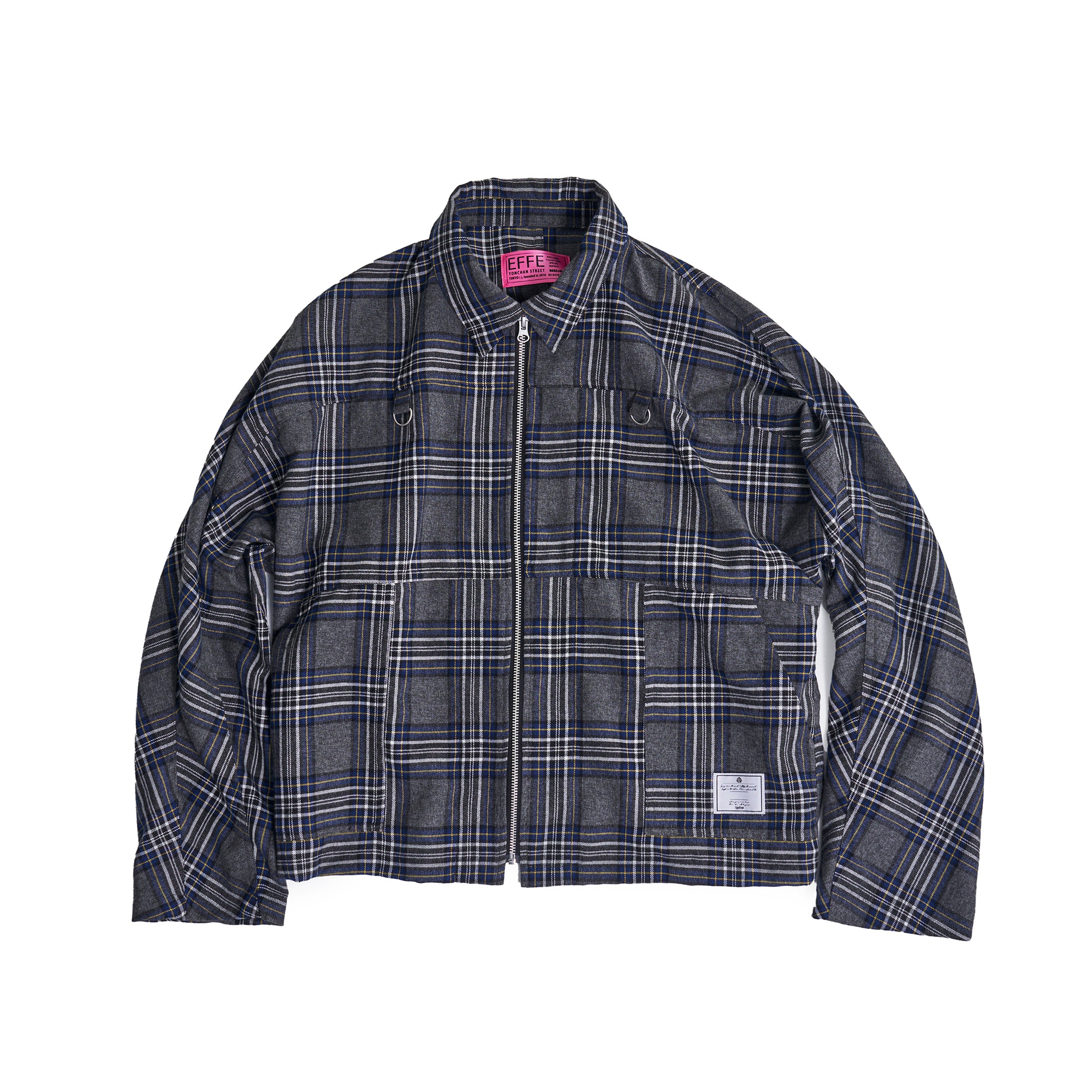 [2024Spring] EFFECTEN / Zip tartan check JKT