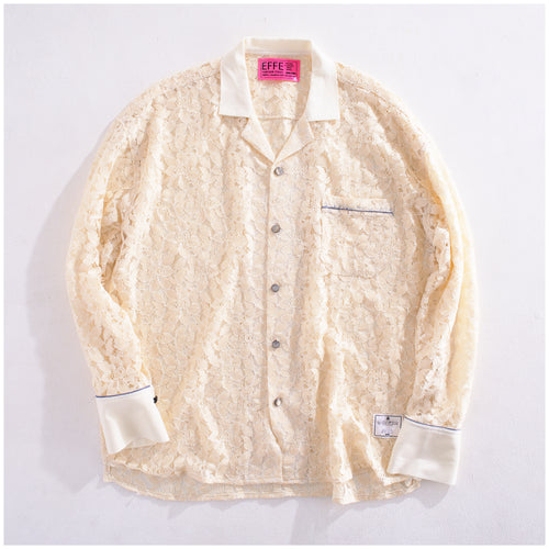 [2024 Summer] EFFECTEN / Flower Lace PJ Shirts