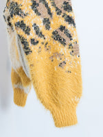 [2024aw] SEVESKIG / Fading Leopard Knit Cardigan