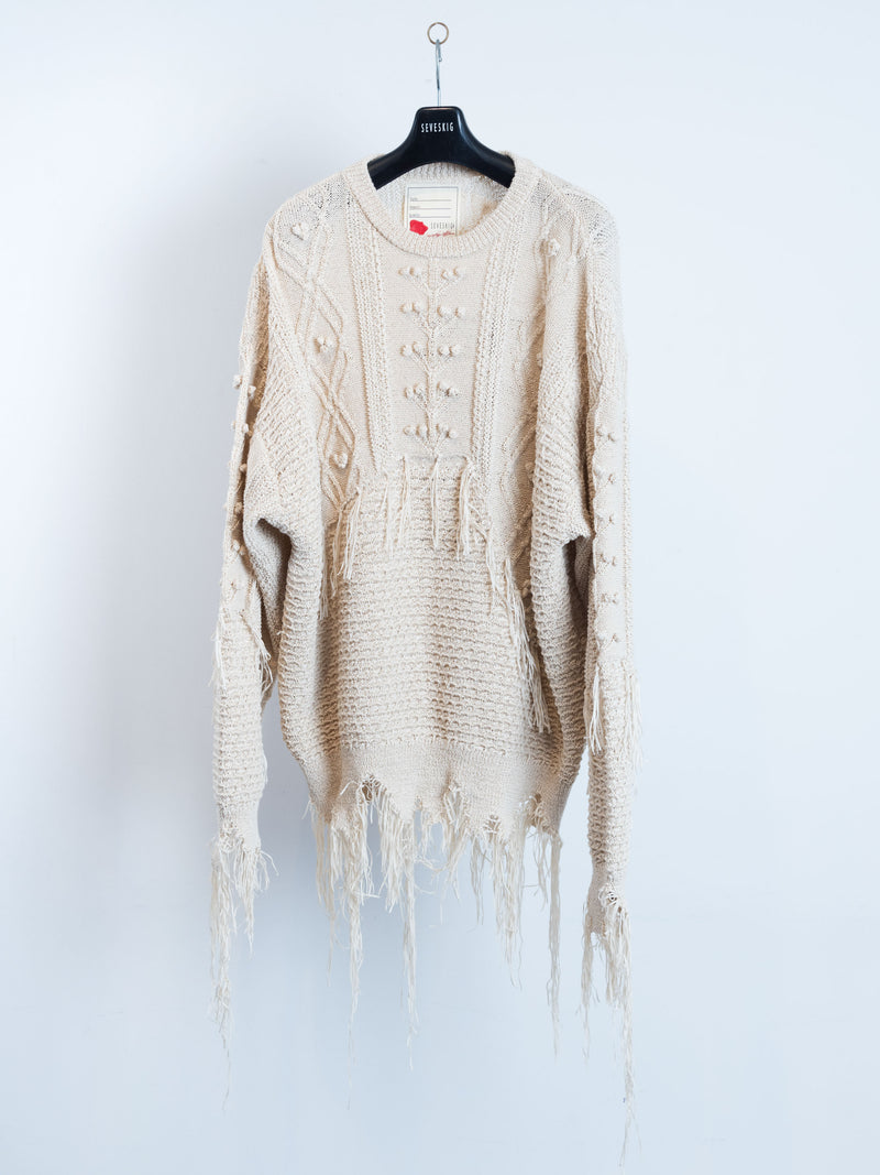 [2024aw] SEVESKIG / Melting Cable Knit Pullover