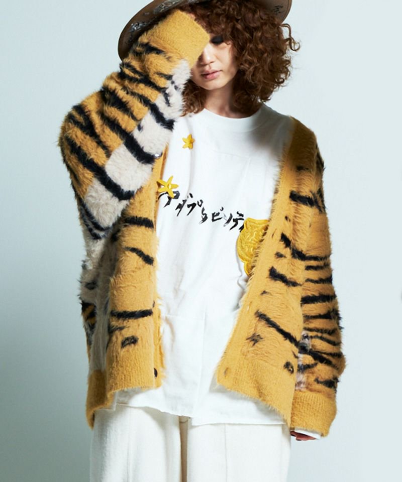 [2022aw] SEVESKIG/セブシグ/ Tibetan Tiger Knit Cardigan