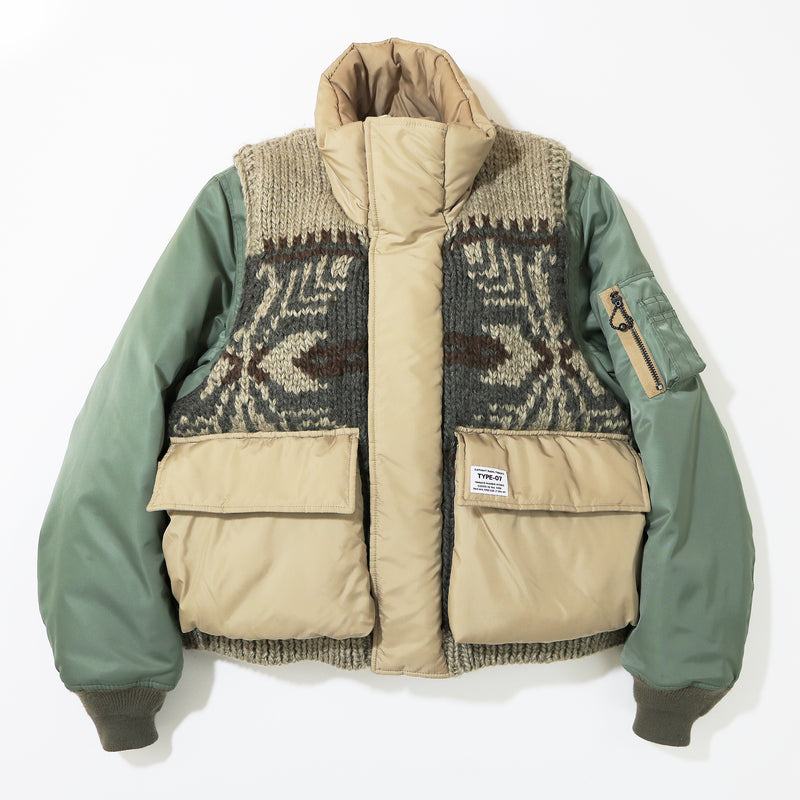 (Resale) elephant TRIBAL fabrics  / Hybrid Cowichan Blouson