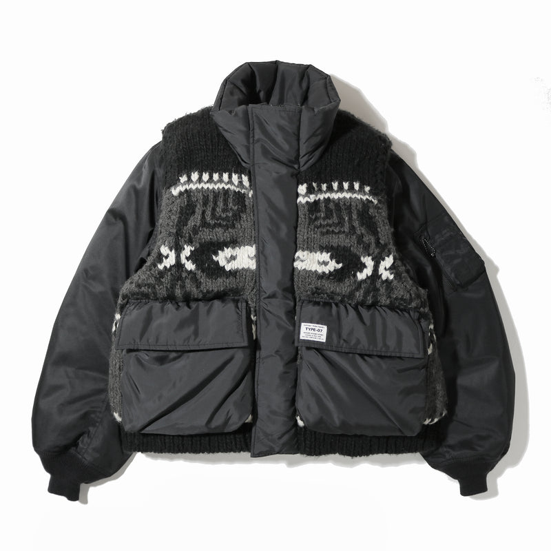 (Resale) elephant TRIBAL fabrics  / Hybrid Cowichan Blouson