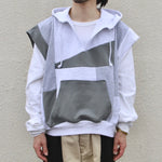 [2024 GW limited]U-BY EFFECTEN(ユーバイ エフェクテン) ×muku by SAICA patchwork sweat vest hoodie type1