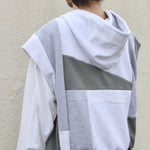 [2024 GW limited]U-BY EFFECTEN(ユーバイ エフェクテン) ×muku by SAICA patchwork sweat vest hoodie type1