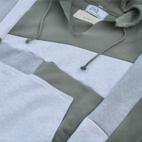 [2024 GW limited]U-BY EFFECTEN(ユーバイ エフェクテン) ×muku by SAICA patchwork sweat vest hoodie type2