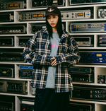 [2024 AW] EFFECTEN / Soft Shaggy Check Shirts Hoodie