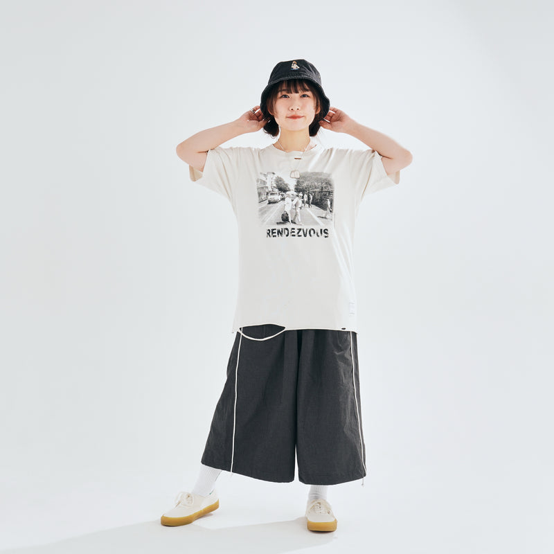 [2024 Summer] EFFECTEN / Graph Check Cropped Wide Pants