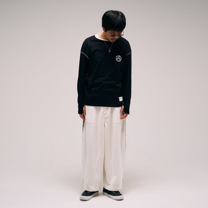 [2025 Spring] EFFECTEN / Flower Line Wide Tapered Pants