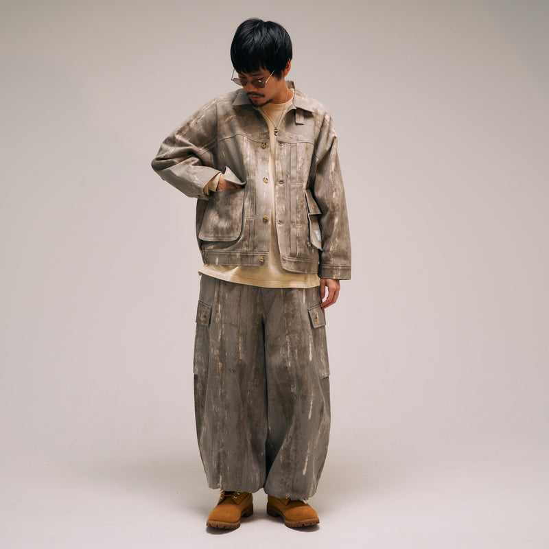 [2025 Spring] EFFECTEN / Twill Balloon Wide Cargo Pants