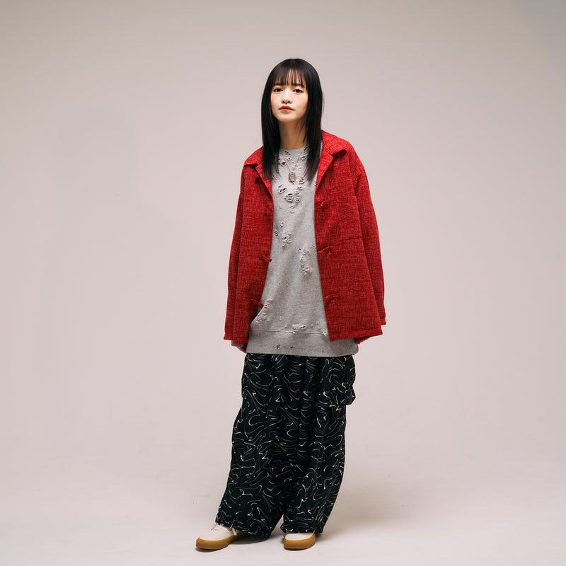 [2025 Spring] EFFECTEN / Marble Balloon Wide Cargo Pants