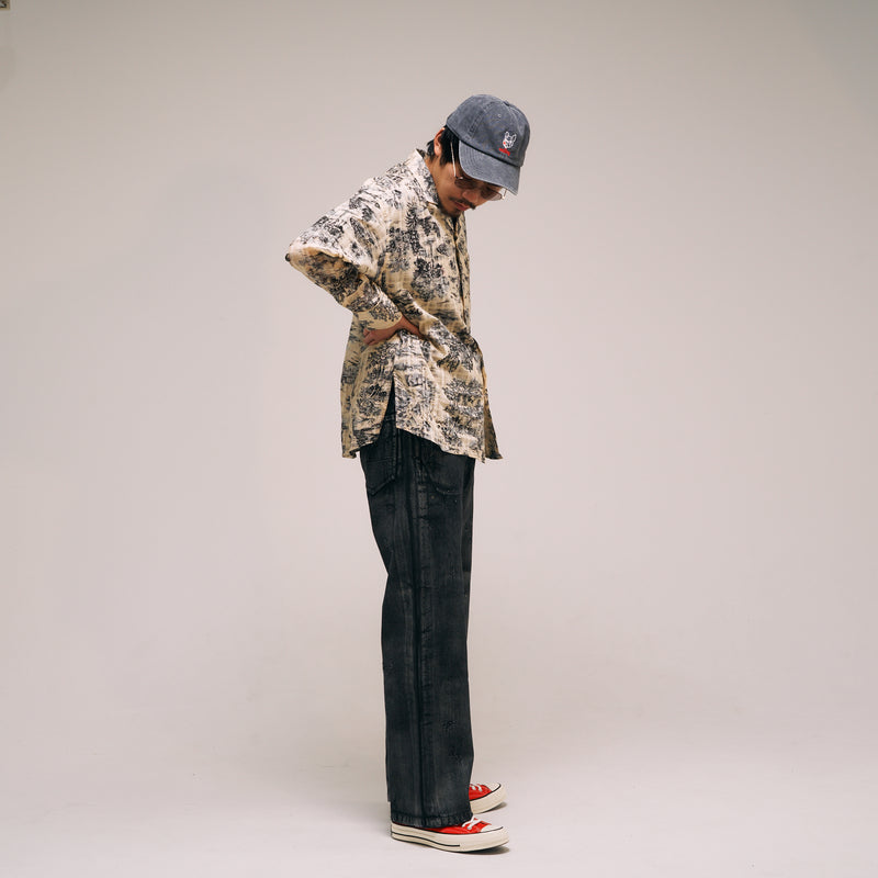 [2025 Spring] EFFECTEN / Rainbow Black Denim Pants