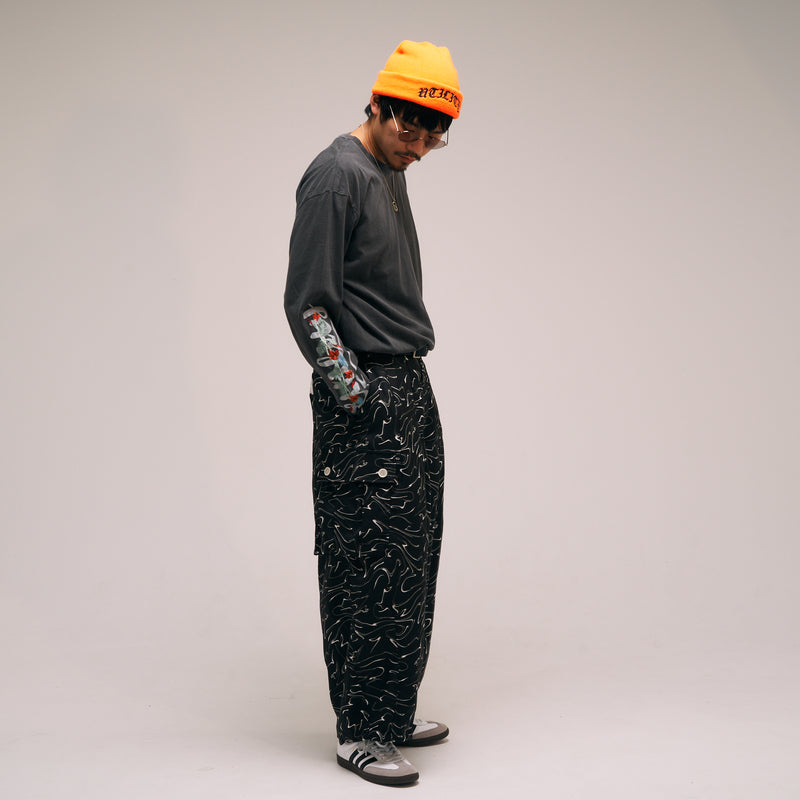 [2025 Spring] EFFECTEN / Marble Balloon Wide Cargo Pants