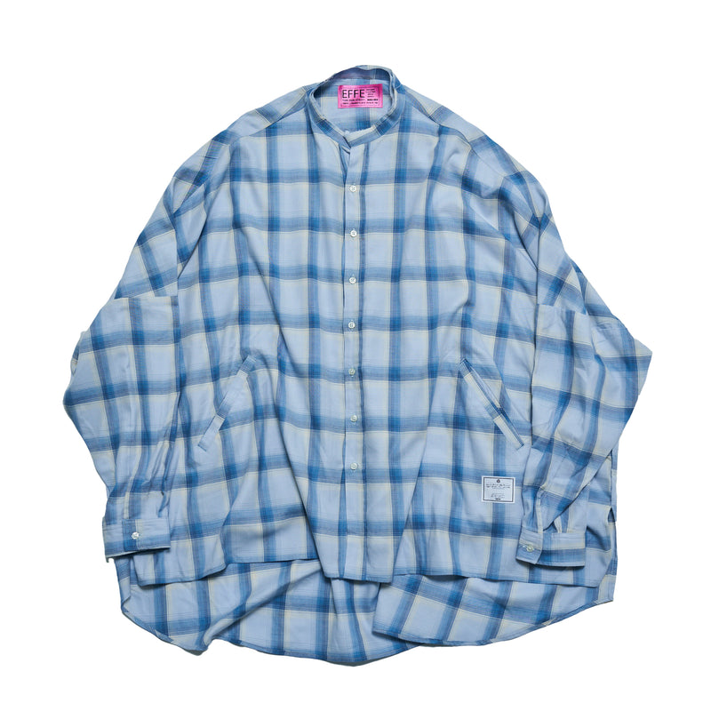 [2025 Spring] EFFECTEN / Ombre Check Poncho Shirts