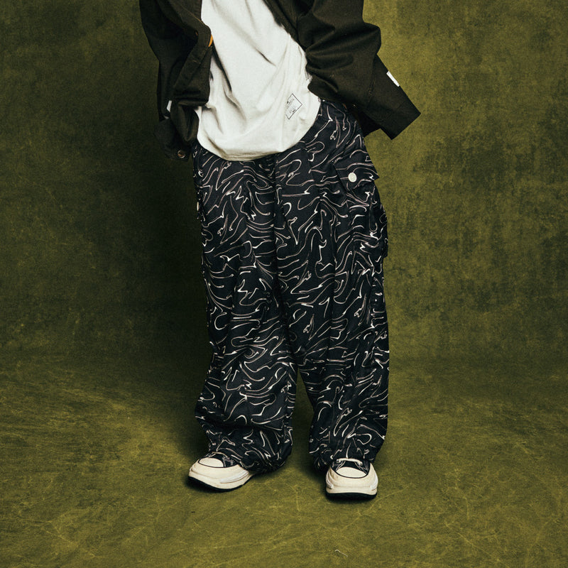 [2025 Spring] EFFECTEN / Marble Balloon Wide Cargo Pants