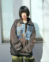 [2025新春limited]U-BY EFFECTEN(ユーバイ エフェクテン) ×muku by SAICA denim patchwork half zip sweat type1