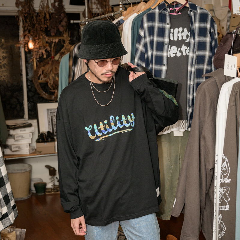 [14th limited item] EFFECTEN / Marble Print Utility Logo Tee "type 2"