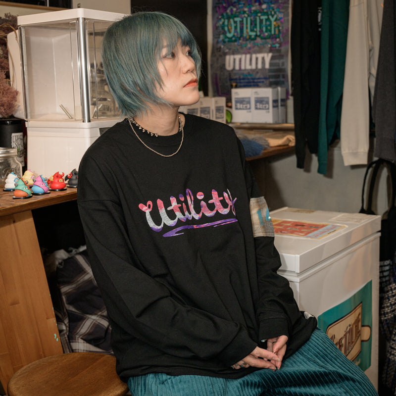 [14th limited item] EFFECTEN / Marble Print Utility Logo Tee "type 3"