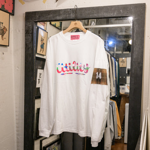 [14th limited item] EFFECTEN / Marble Print Utility Logo Tee "type 1"