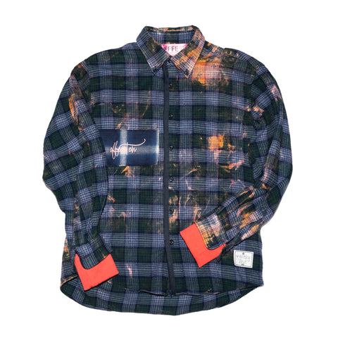 [YCF] EFFECTEN(エフェクテン) / Dye Check Patch Shirt(YCF-33)