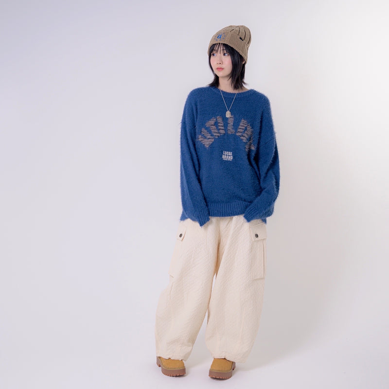 [2024 AW] EFFECTEN / Arch Logo Shaggy Knit