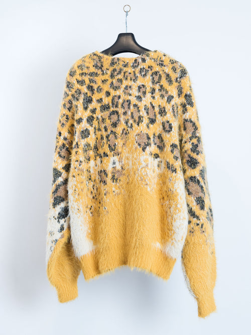 [2024aw] SEVESKIG / Fading Leopard Knit Cardigan