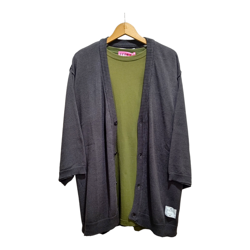 U-BY EFFECTEN (ユーバイエフェクテン) quarter sleeve over cardigan