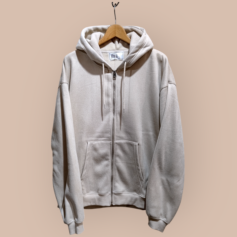 U-BY EFFECTEN (ユーバイエフェクテン) faux suede zip hoodie