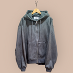 U-BY EFFECTEN (ユーバイエフェクテン) faux suede zip hoodie