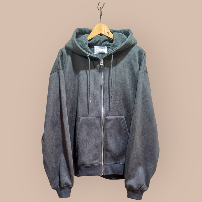 U-BY EFFECTEN (ユーバイエフェクテン) faux suede zip hoodie