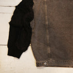 [2025新春limited]U-BY EFFECTEN(ユーバイ エフェクテン) ×muku by SAICA patchwork knit switching denim jacket type4