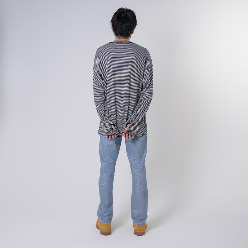 [2024 AW] EFFECTEN / Utility border L/S Tee