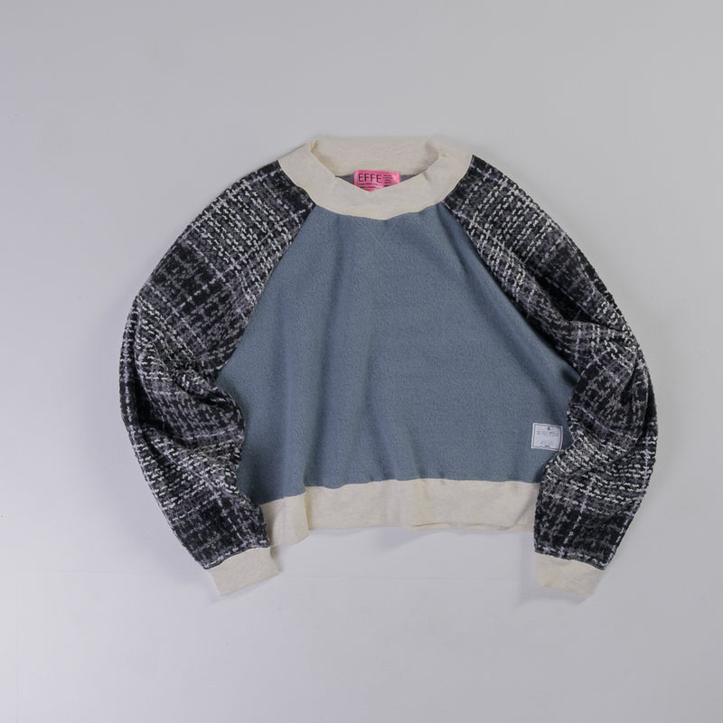 [2024 AW] EFFECTEN / Tweed Check Switching Brushed Sweat