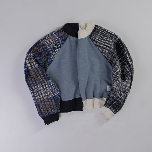 [2024 AW] EFFECTEN / Tweed Check Switching Brushed Sweat