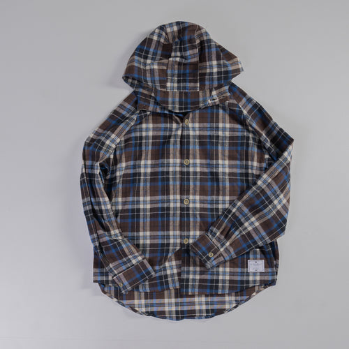 [2024 AW] EFFECTEN / Soft Shaggy Check Shirts Hoodie