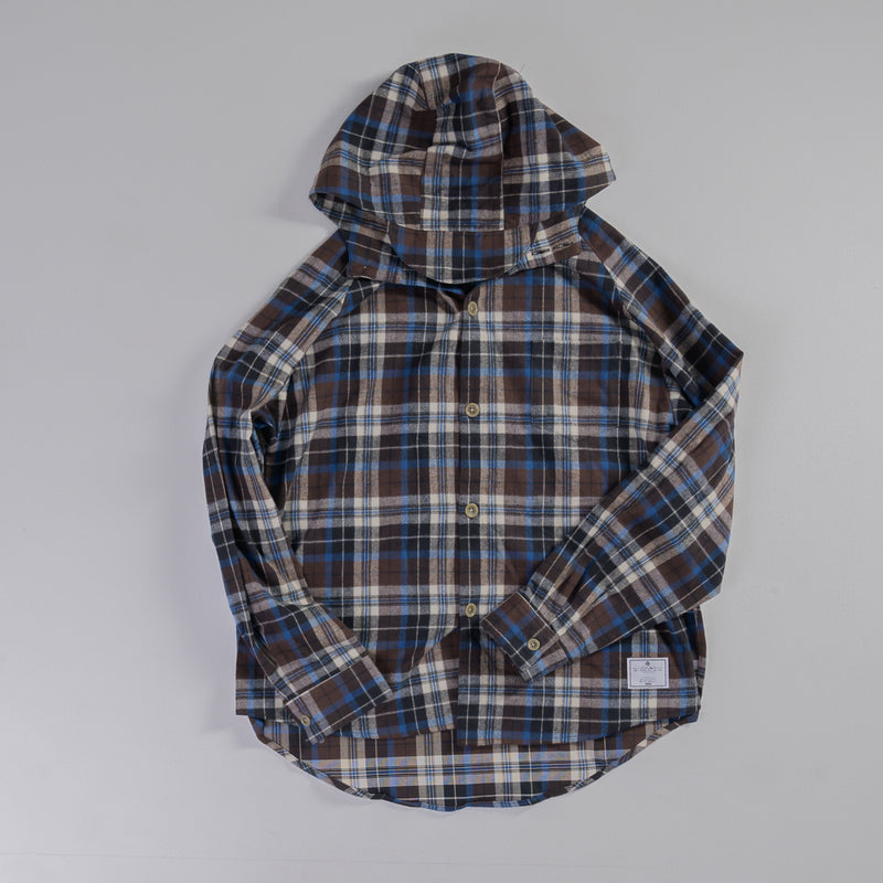 [2024 AW] EFFECTEN / Soft Shaggy Check Shirts Hoodie