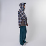 [2024 AW] EFFECTEN / Soft Shaggy Check Shirts Hoodie