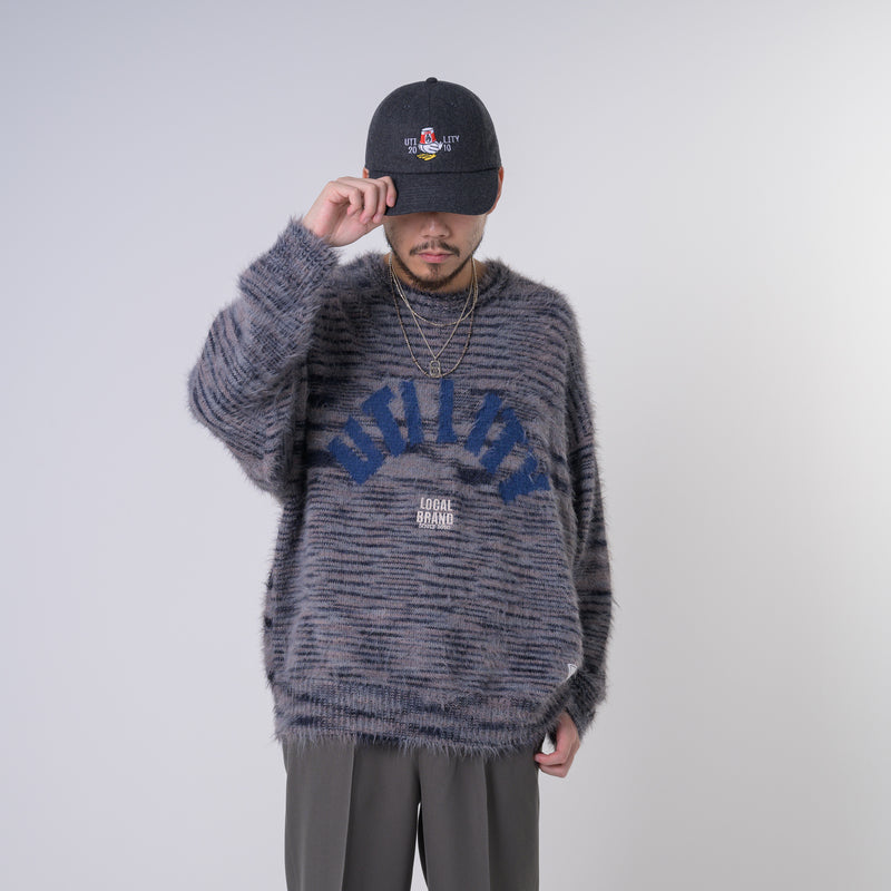 [2024 AW] EFFECTEN / Arch Logo Shaggy Knit