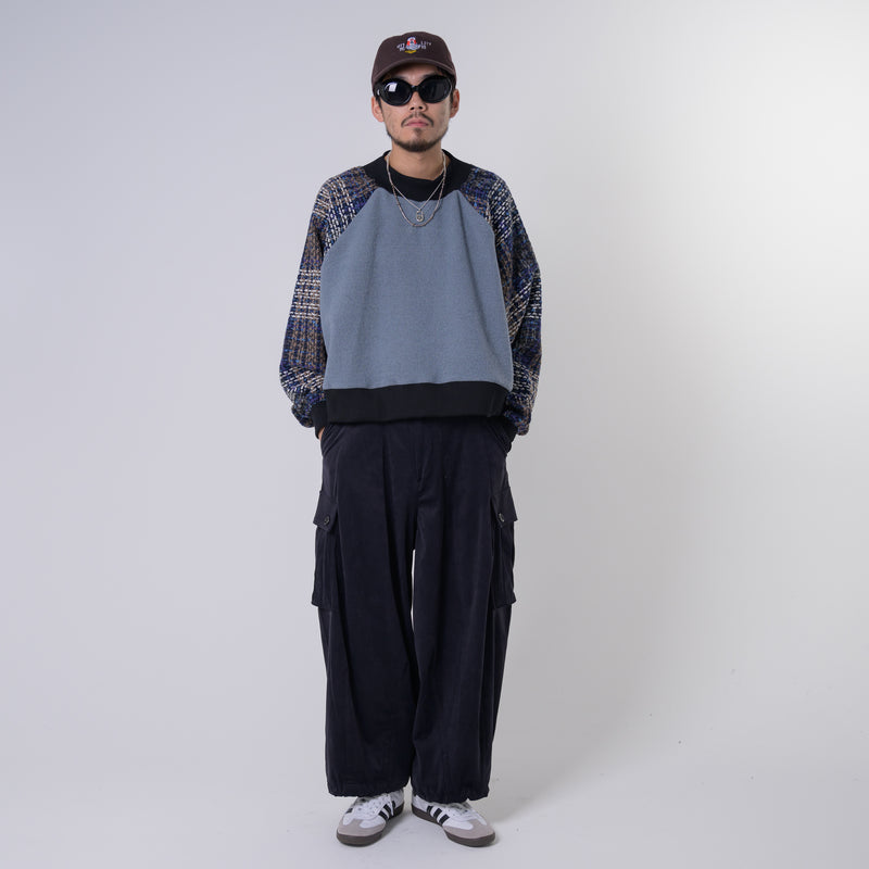 [2024 AW] EFFECTEN / Tweed Check Switching Brushed Sweat