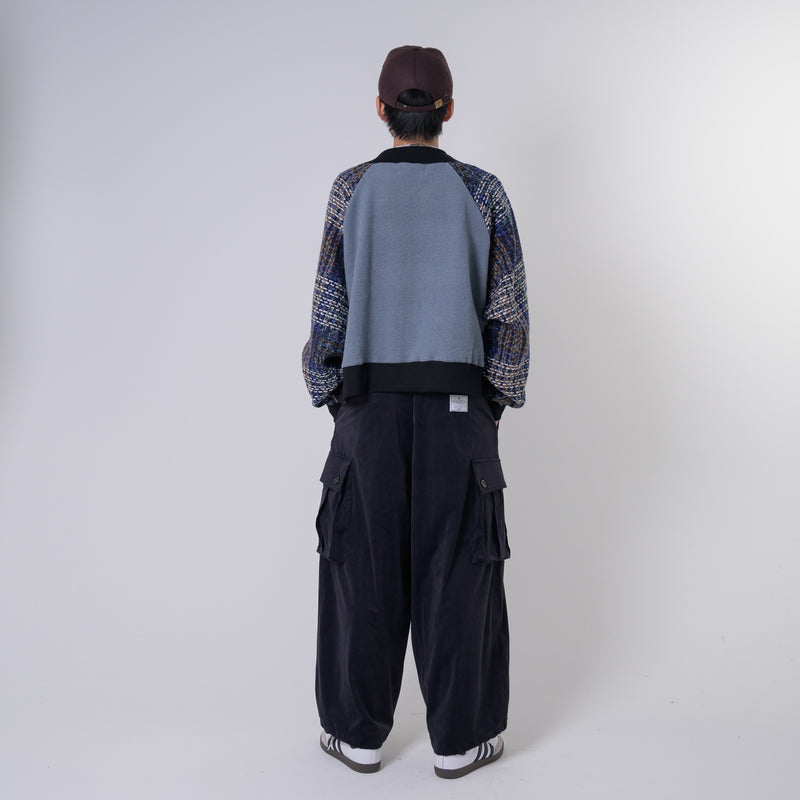 [2024 AW] EFFECTEN / Faux Suede Balloon Wide Cargo Pants