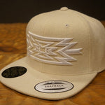 RAKUGAKI Melton Wool ORTEGA SnapBack Cap Natural x White