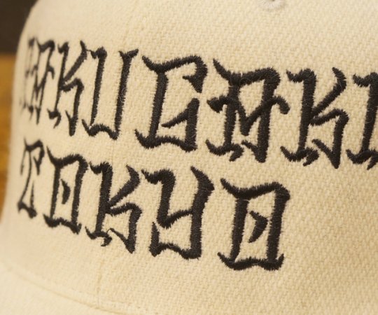 RAKUGAKI  Melton Wool Japanese Brush Logo SnapBack Cap