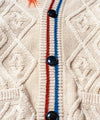 [新春SALE] SEVESKIG/セブシグ/ Japanese Paper cable knit cardigan