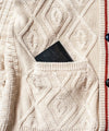 [新春SALE] SEVESKIG/セブシグ/ Japanese Paper cable knit cardigan