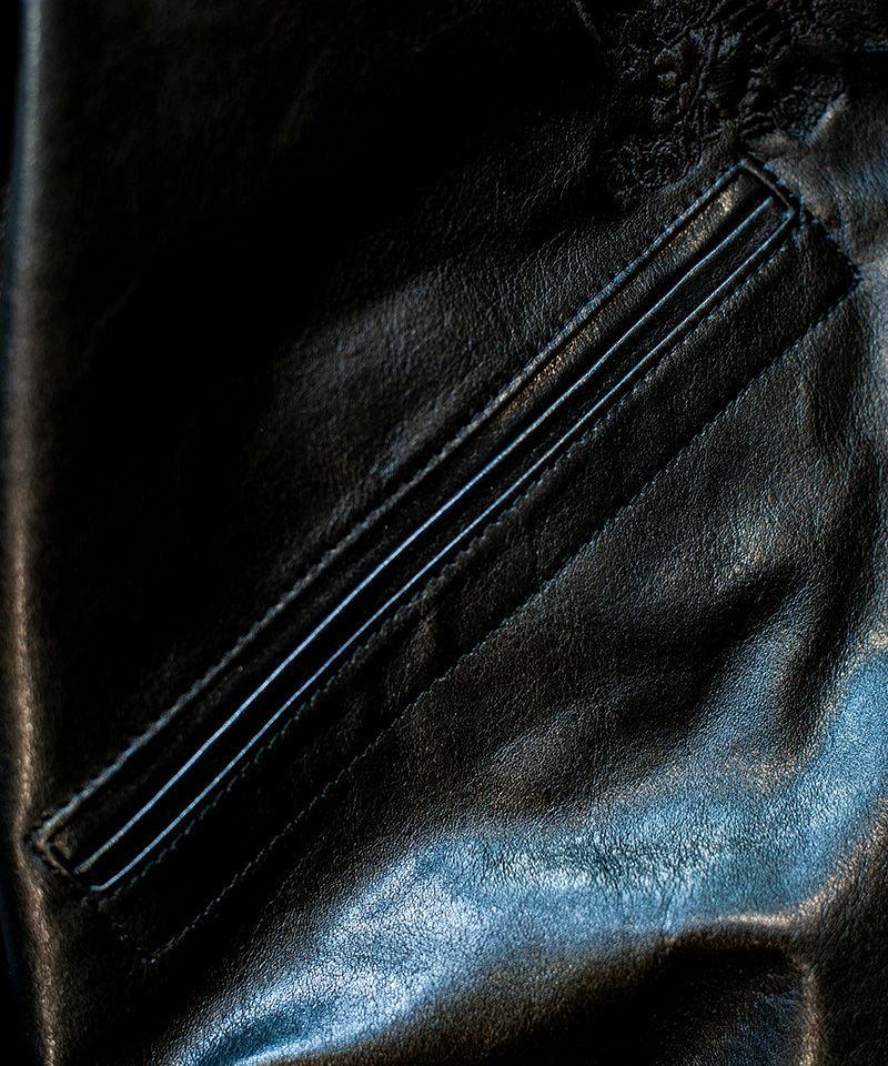 [予約商品2022aw] SEVESKIG/セブシグ/  Japan Cow Leather Ska-Jacket