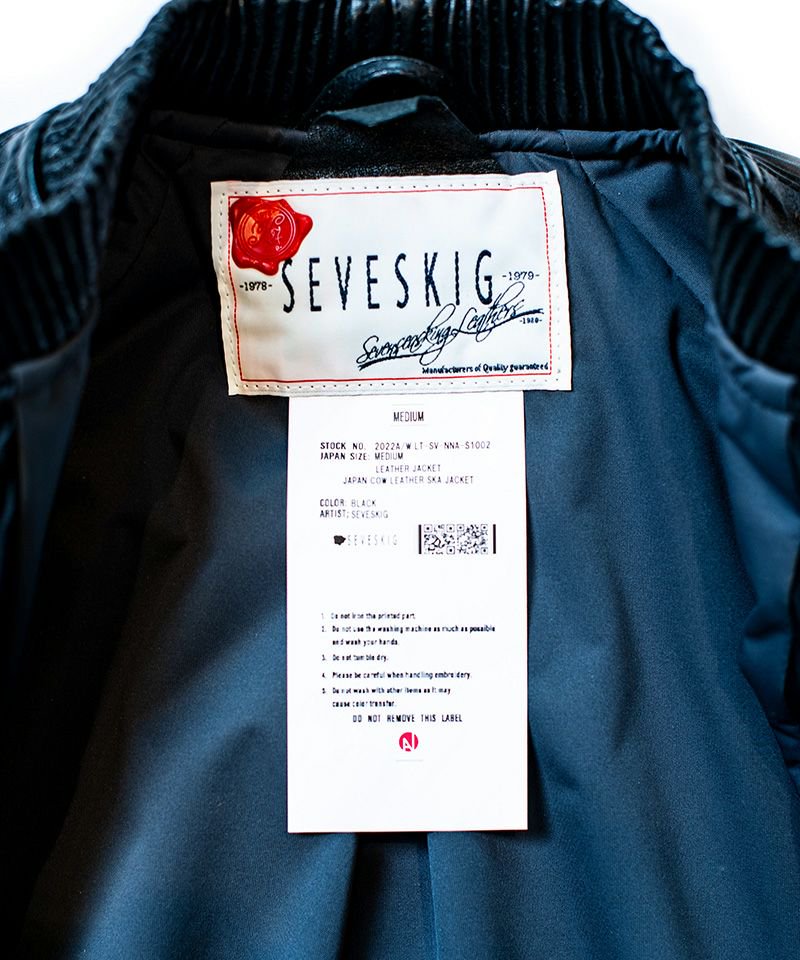 [予約商品2022aw] SEVESKIG/セブシグ/  Japan Cow Leather Ska-Jacket