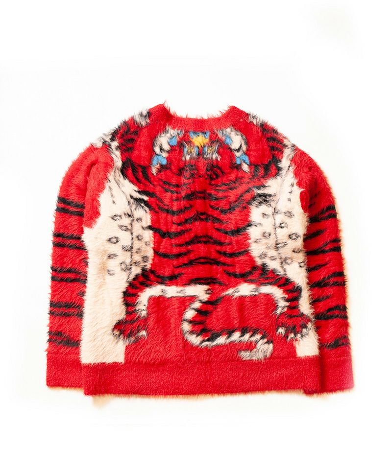 [2022aw] SEVESKIG/セブシグ/  Tibetan Tiger Knit Cardigan