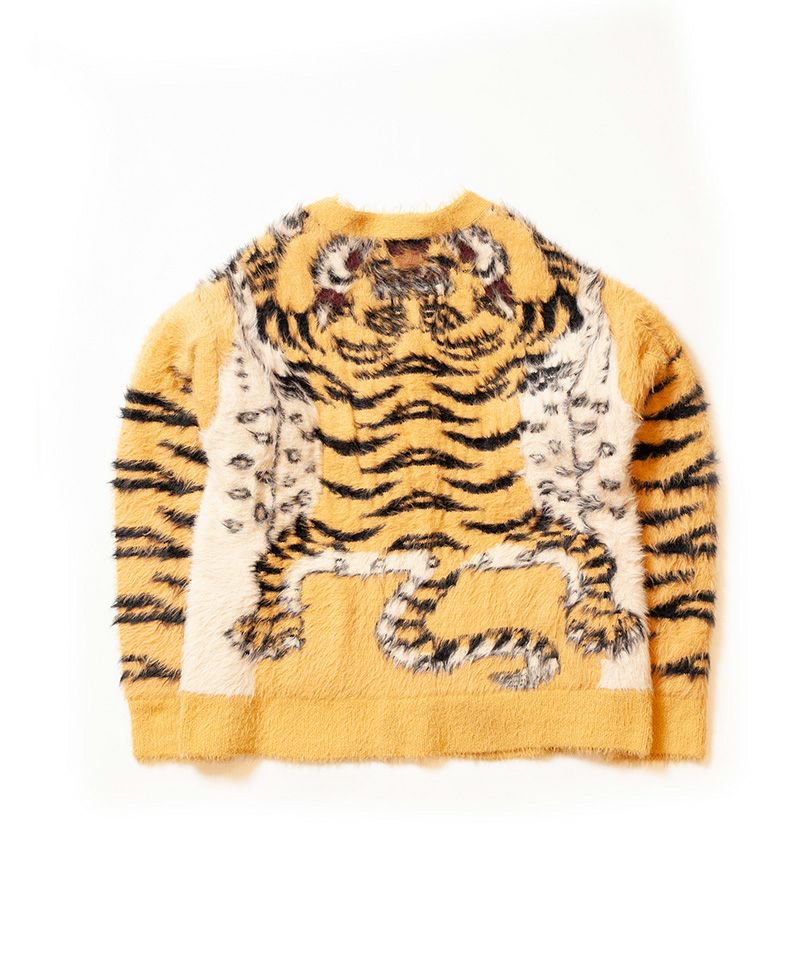 [2022aw] SEVESKIG/セブシグ/  Tibetan Tiger Knit Cardigan