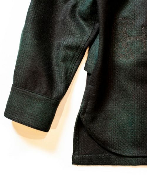 [予約商品2022aw] SEVESKIG/セブシグ/ Embroidery Wool Adapt Shirt