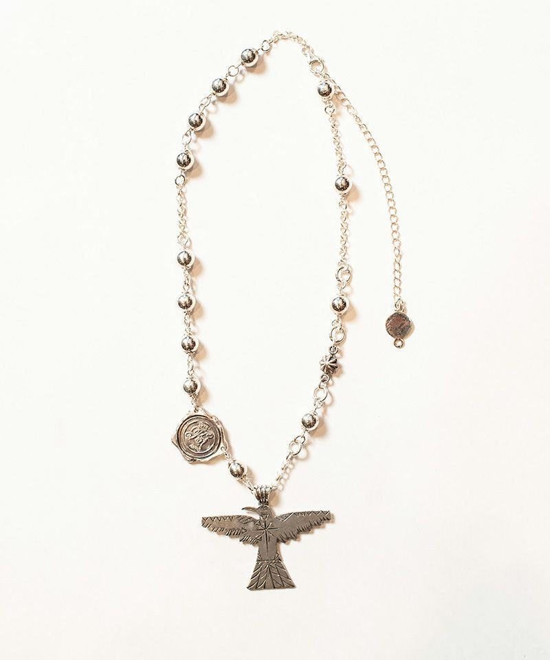 [予約商品2022aw] SEVESKIG/セブシグ/  Silver bees necklace Thoth pendant